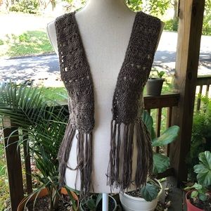 Crochet hippie vest